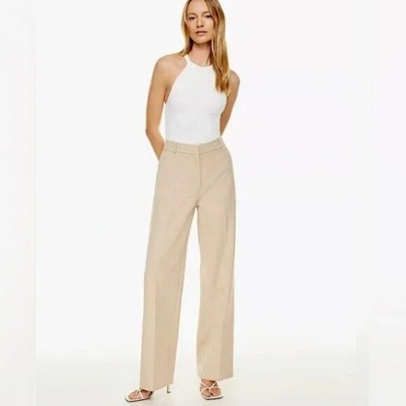Aritzia Pants - Aritzia Babaton Agency Pant - Wool, Cream, Women's Size 2